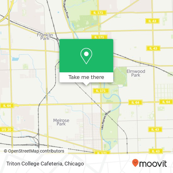Mapa de Triton College Cafeteria