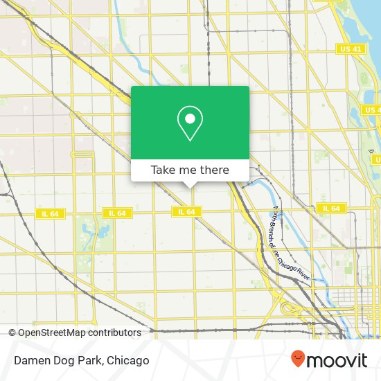 Damen Dog Park map