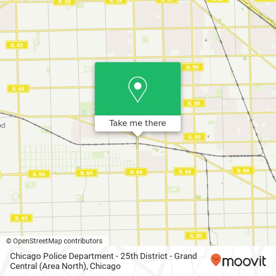 Chicago Police Department - 25th District - Grand Central (Area North) map