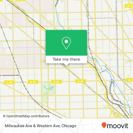 Milwaukee Ave & Western Ave map