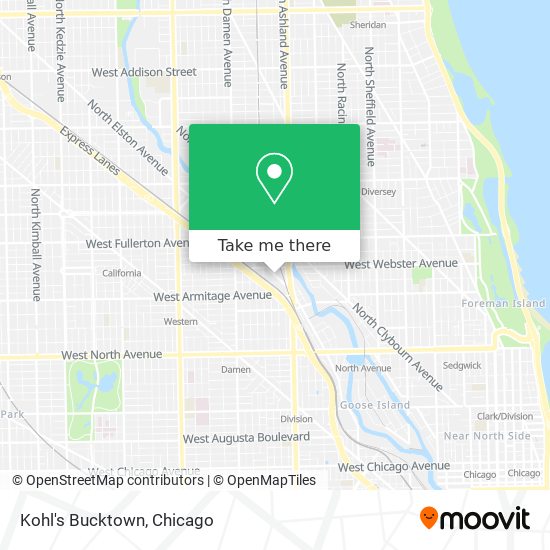 Mapa de Kohl's Bucktown