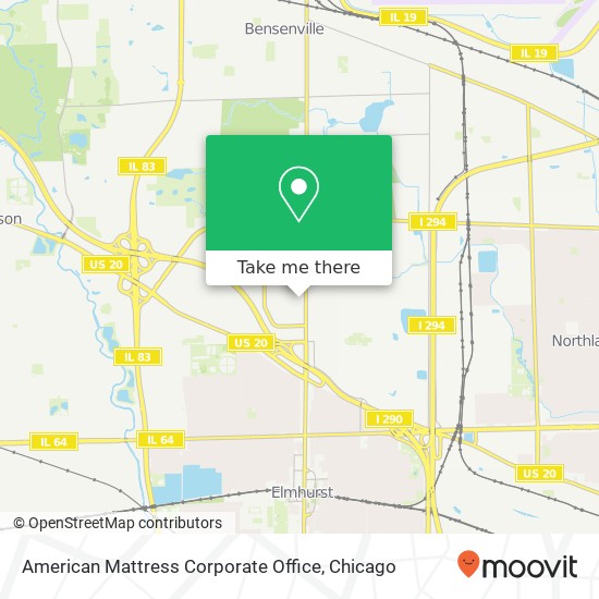 American Mattress Corporate Office map