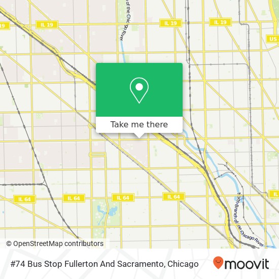 #74 Bus Stop Fullerton And Sacramento map