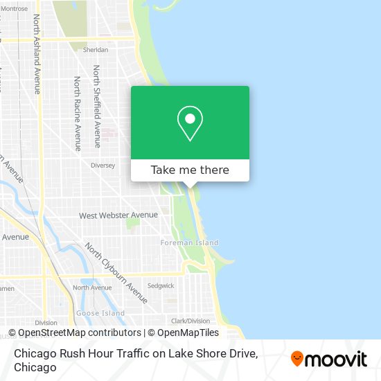 Mapa de Chicago Rush Hour Traffic on Lake Shore Drive