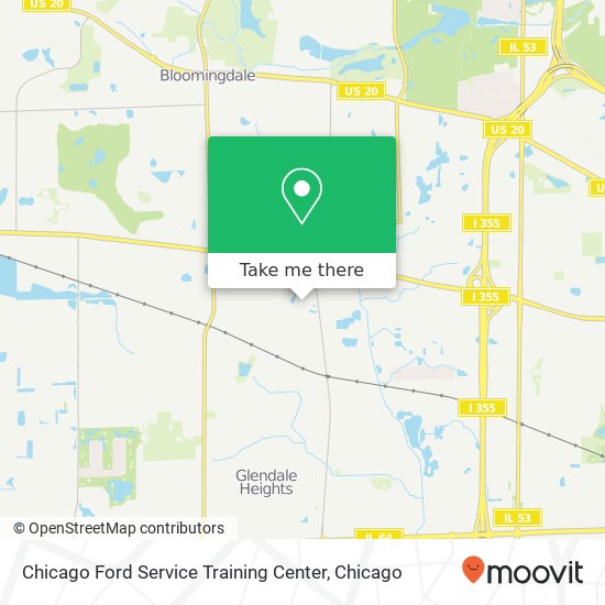 Chicago Ford Service Training Center map