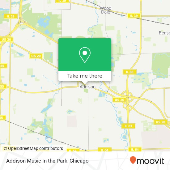 Addison Music In the Park map