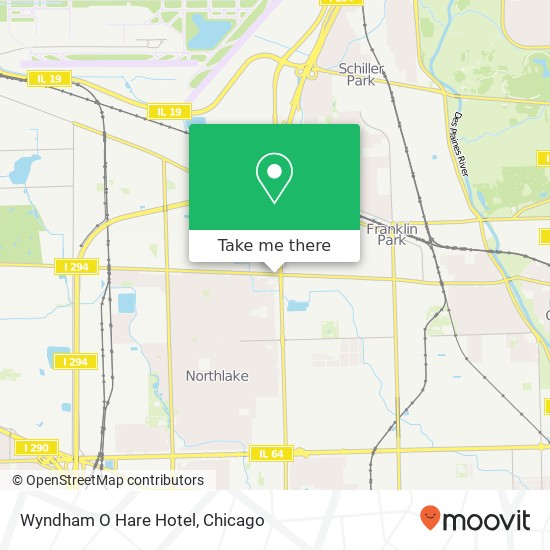 Wyndham O Hare Hotel map