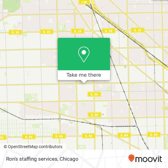 Ron's staffing services map