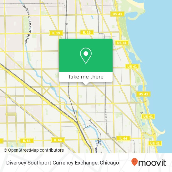 Mapa de Diversey Southport Currency Exchange