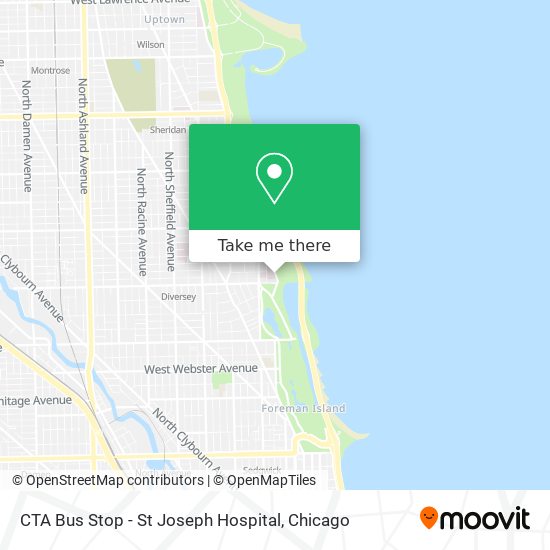 Mapa de CTA Bus Stop - St Joseph Hospital