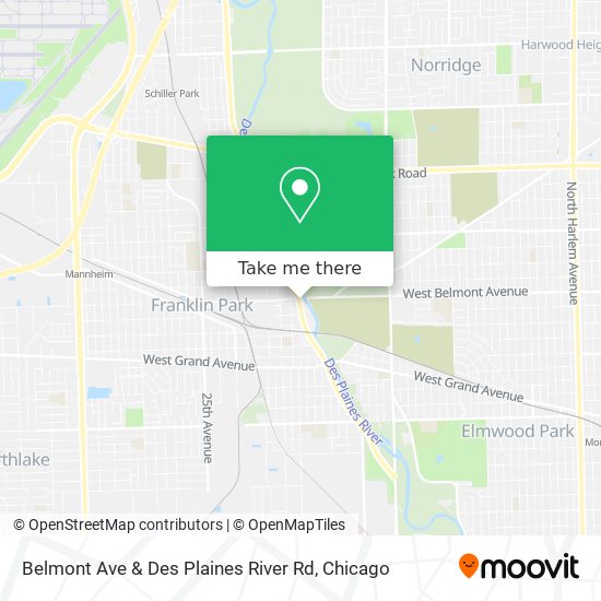 Mapa de Belmont Ave & Des Plaines River Rd