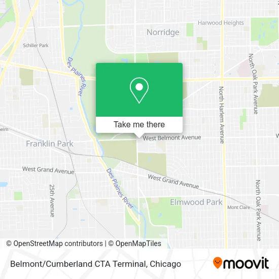 Mapa de Belmont / Cumberland CTA Terminal