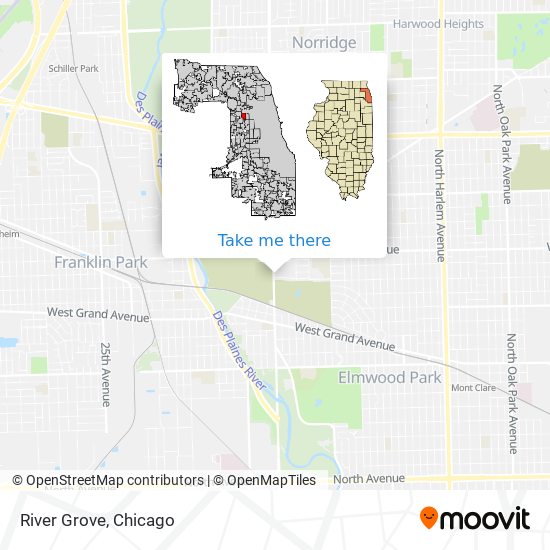 River Grove map