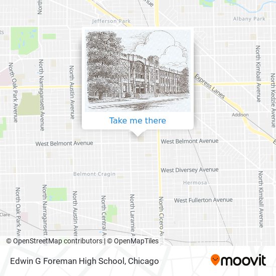Mapa de Edwin G Foreman High School