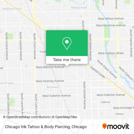 How to get to Chicago Ink Tattoo & Body Piercing by Bus, Chicago 'L' or Train?