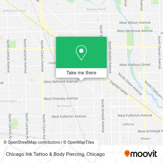 Chicago Ink Tattoo & Body Piercing map