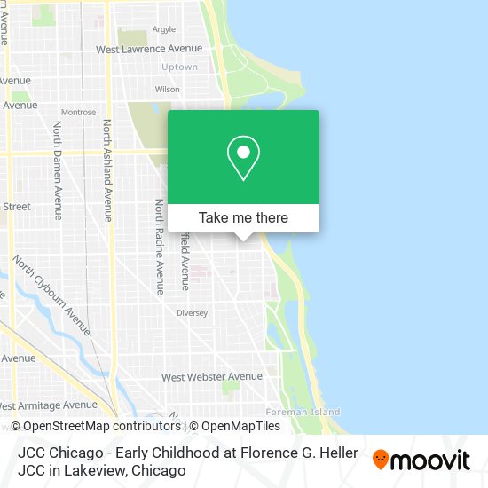 Mapa de JCC Chicago - Early Childhood at Florence G. Heller JCC in Lakeview