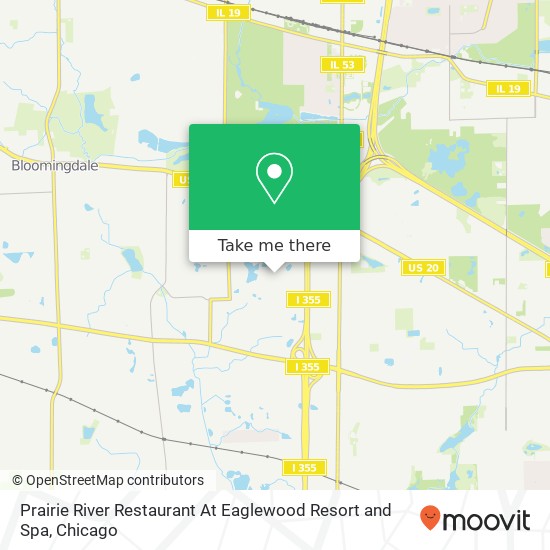 Mapa de Prairie River Restaurant At Eaglewood Resort and Spa