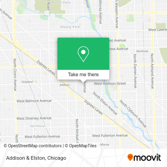 Addison & Elston map