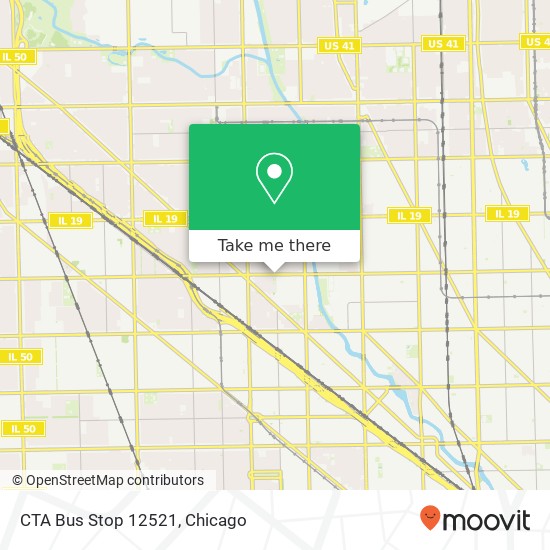 CTA Bus Stop 12521 map