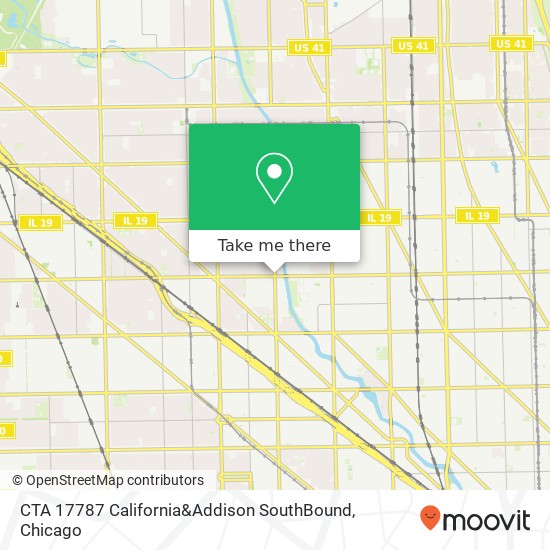 Mapa de CTA 17787 California&Addison SouthBound
