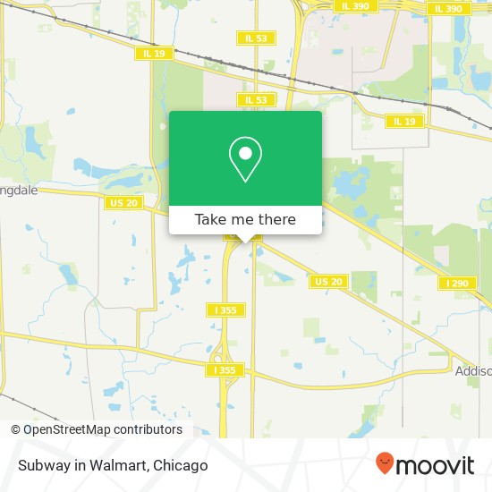 Subway in Walmart map