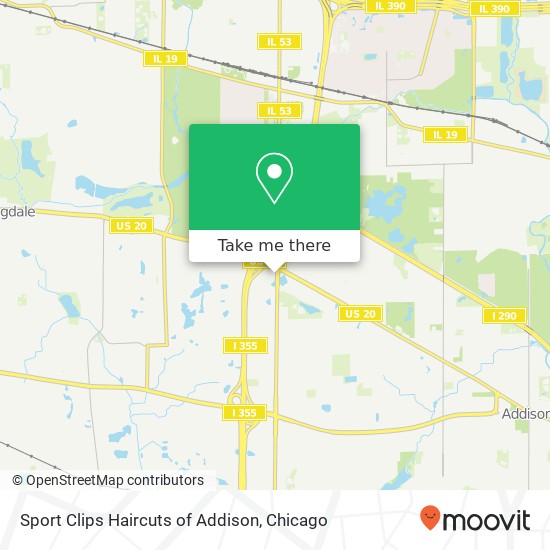 Mapa de Sport Clips Haircuts of Addison