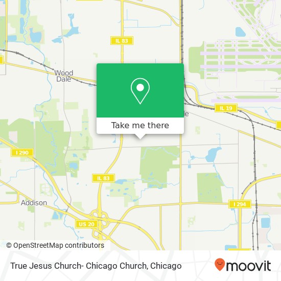 Mapa de True Jesus Church- Chicago Church