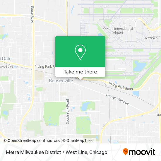 Metra Milwaukee District / West Line map