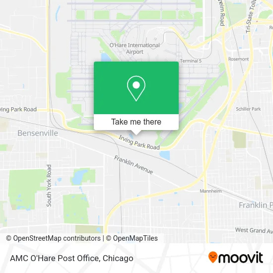 AMC O'Hare Post Office map
