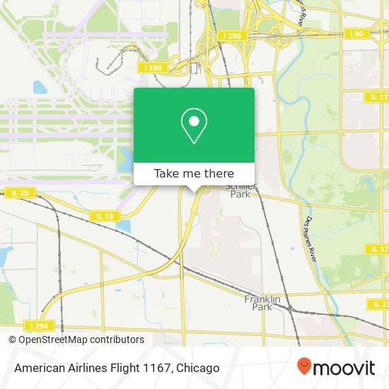 American Airlines Flight 1167 map