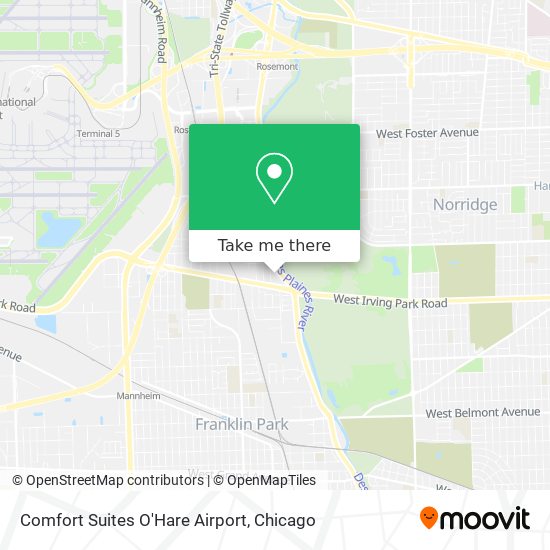 Comfort Suites O'Hare Airport map