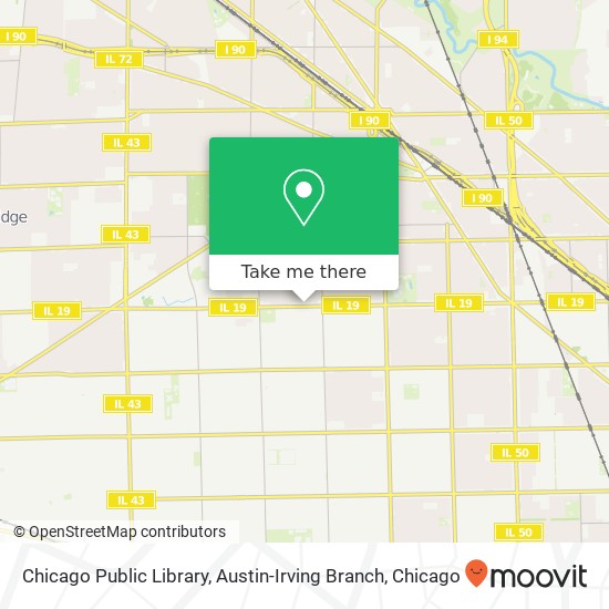Mapa de Chicago Public Library, Austin-Irving Branch