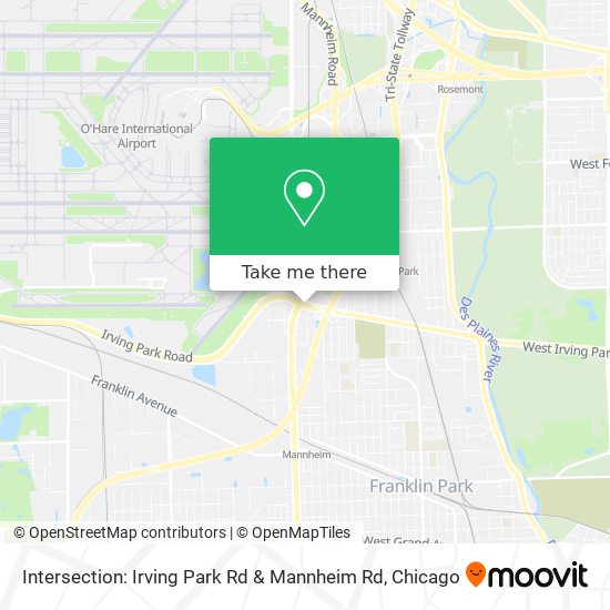 Mapa de Intersection: Irving Park Rd & Mannheim Rd