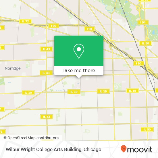 Wilbur Wright College Arts Building map