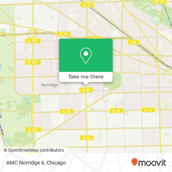 AMC Norridge 6 map