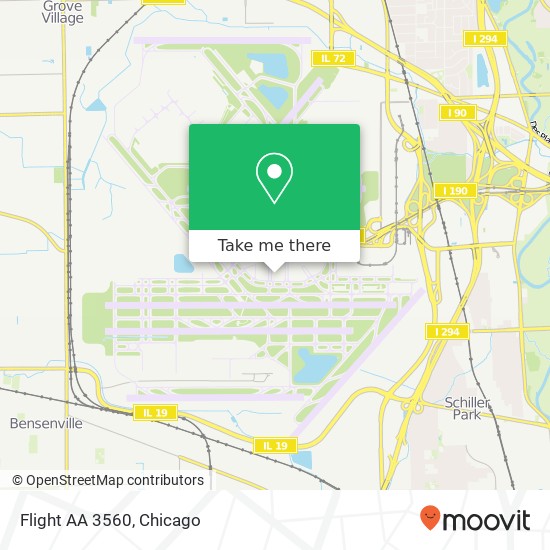Flight AA 3560 map