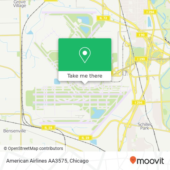 Mapa de American Airlines AA3575