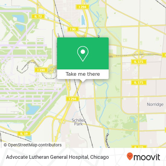 Advocate Lutheran General Hospital map