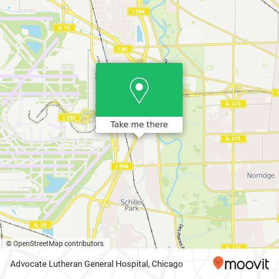 Mapa de Advocate Lutheran General Hospital