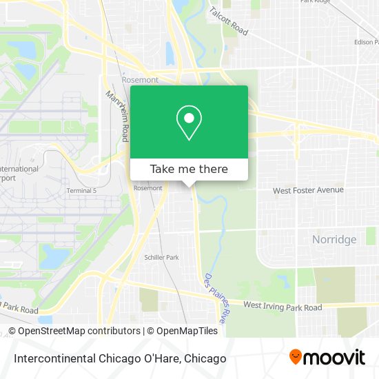 Mapa de Intercontinental Chicago O'Hare