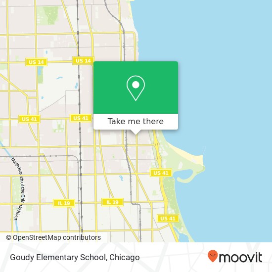 Mapa de Goudy Elementary School