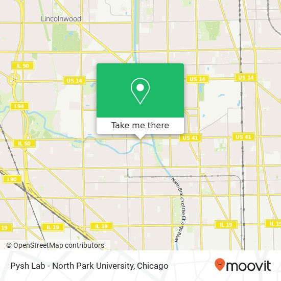 Pysh Lab - North Park University map