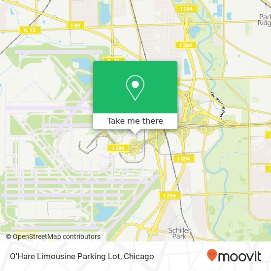 Mapa de O'Hare Limousine Parking Lot