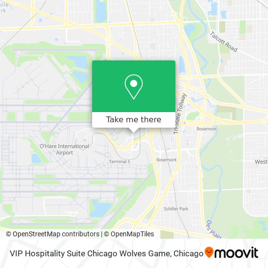 VIP Hospitality Suite Chicago Wolves Game map