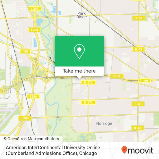 Mapa de American InterContinental University Online (Cumberland Admissions Office)