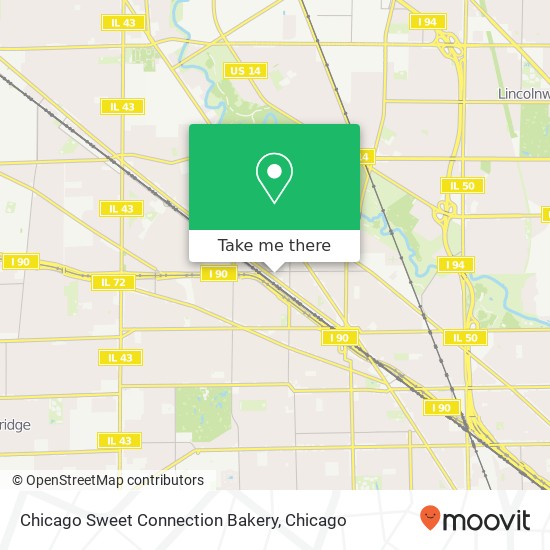 Chicago Sweet Connection Bakery map