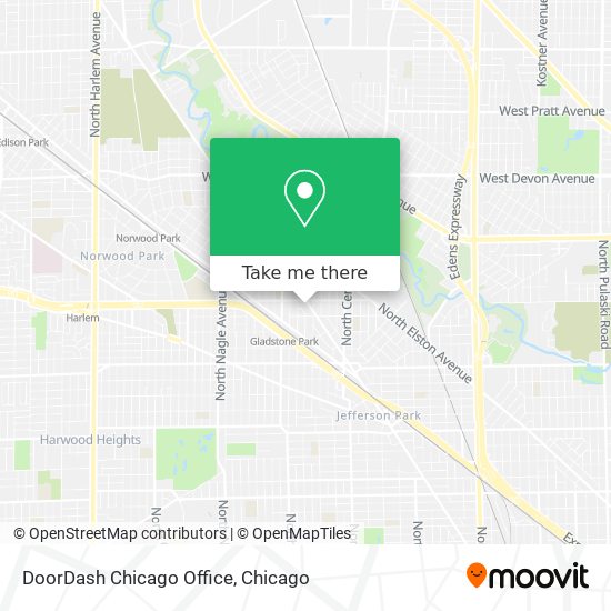 Mapa de DoorDash Chicago Office