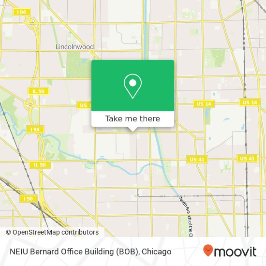 NEIU Bernard Office Building (BOB) map