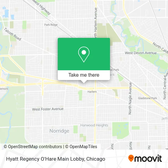 Hyatt Regency O'Hare Main Lobby map